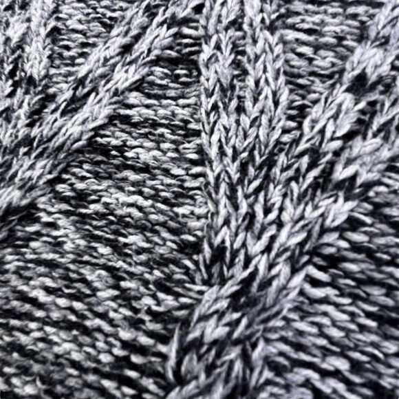 Citizen Wolf Cable Knit Sweater Men XXL Gray Fisherman Side Zippers Crew Neck - Picture 4 of 11